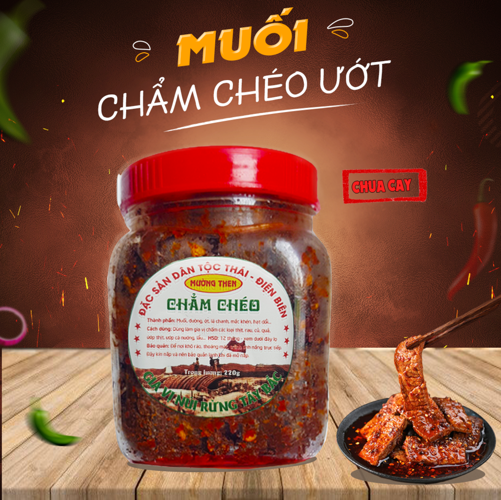 Muối Chẩm chéo Ướt Tây Bắc Mường Then (ĐỘC QUYỀN) Chẳm chéo Dân tộc Thái Chuẩn vị thơm Ngon