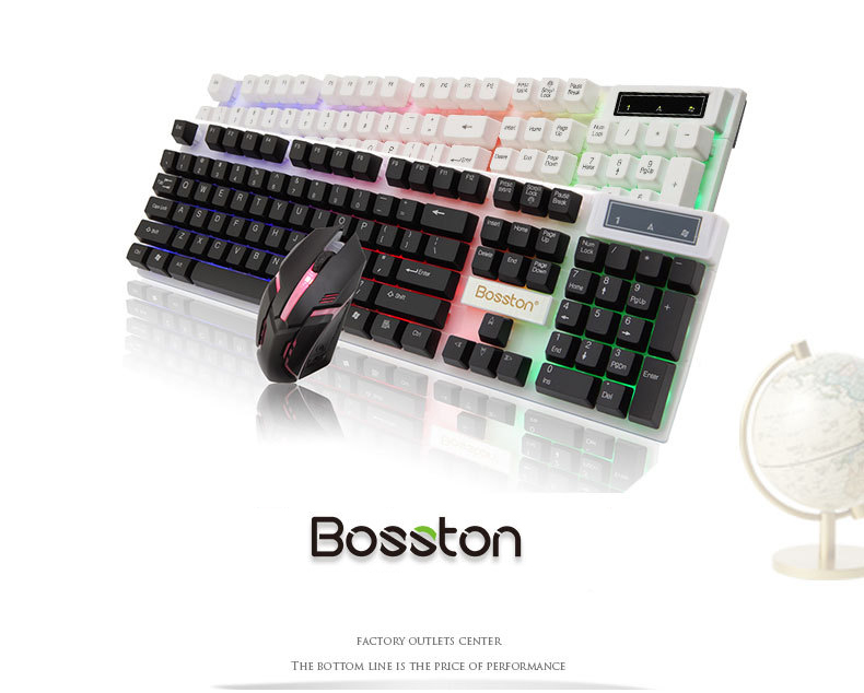 [HÀNG TỐT - GIẢM THÊM 8%] COMBO BÀN PHÍM GIẢ CƠ VÀ CHUỘT BOSTON
