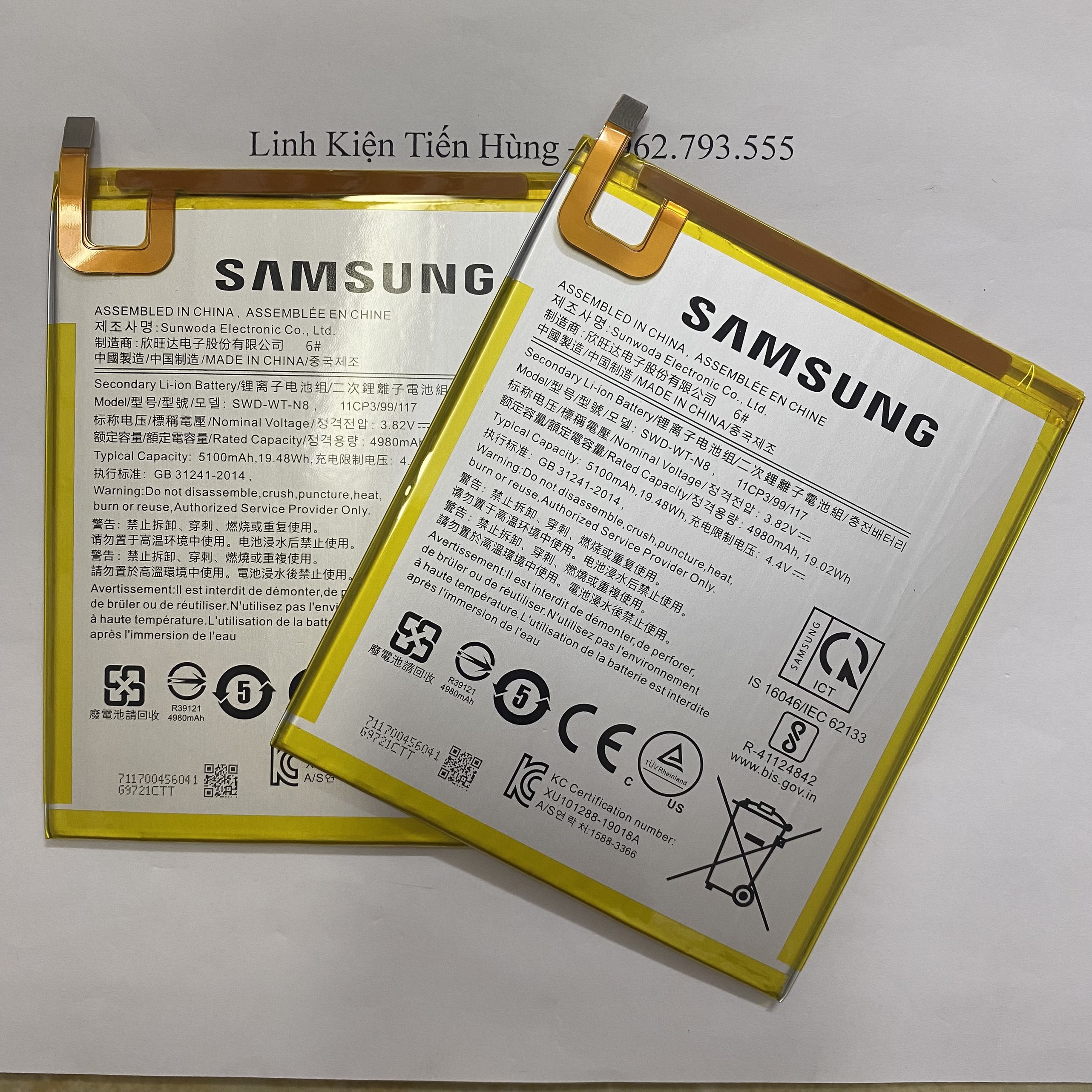 Pin Galaxy Tab A 8.0 T295 SM-T295 (Tab A8 8 inch 2019) 5100mAh