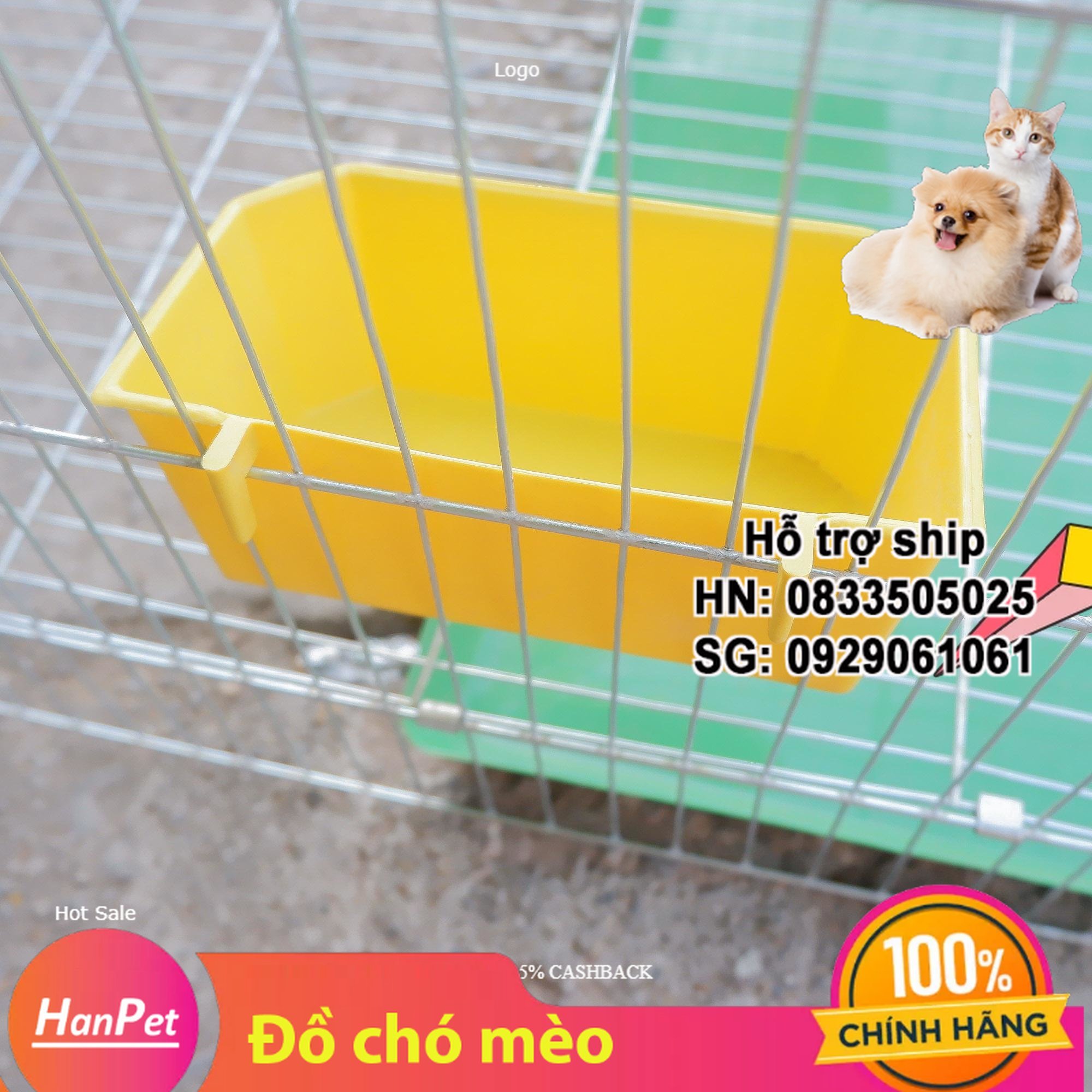 Hanpet - (Bộ 2 chiếc) Máng ăn uống gia cầm hình vuông dạng treo chuồng lồng- (15x7x5cm)- máng ăn uống chim cảnh gà