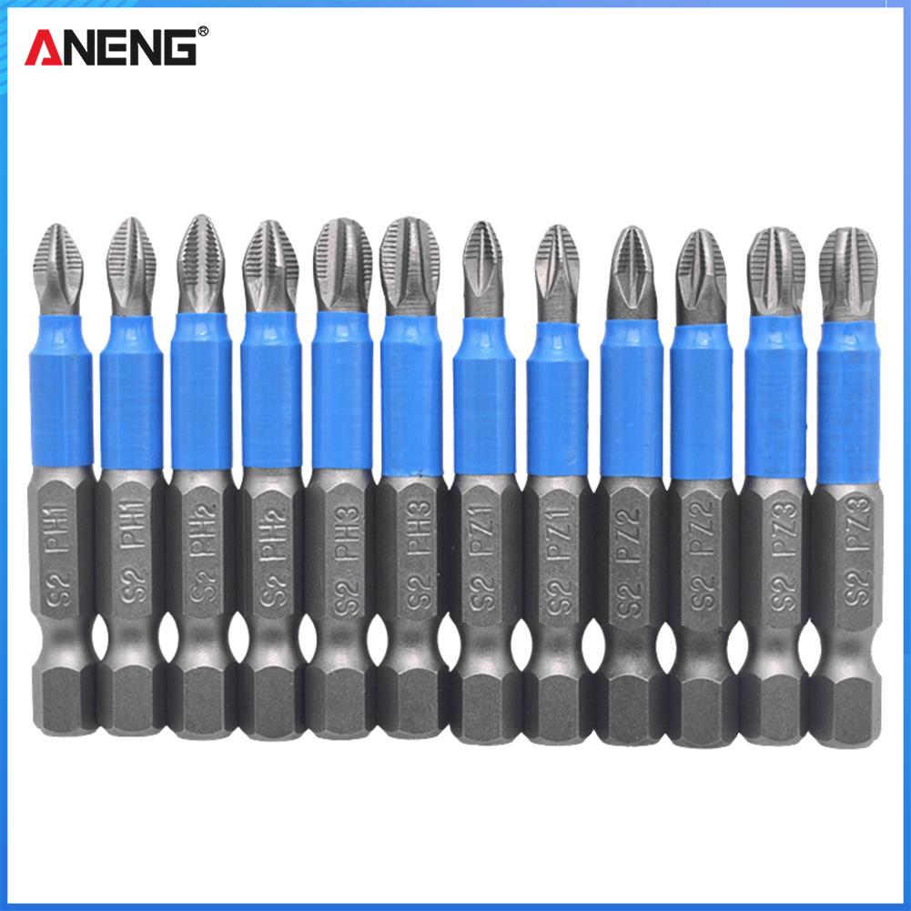 12pcs/set Magnetic Screwdriver S2 Steel Phillips Electric Screw Driver Bits