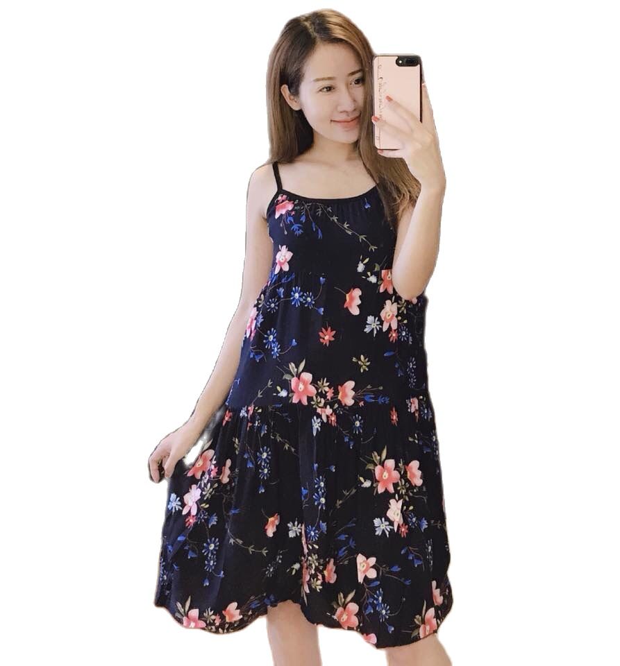 Váy lanh 2 dây chất mát