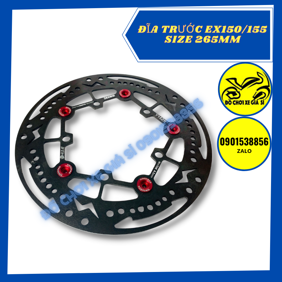 Đĩa trước Ex 150/155 5 Lỗ size đĩa 265mm