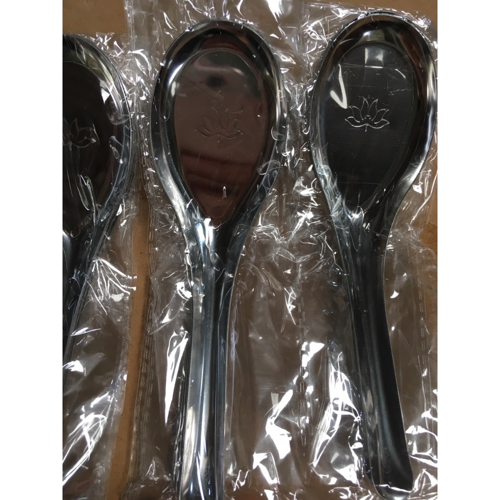 Thìa ăn cơm inox, sáng bóng không gỉ, môi phở