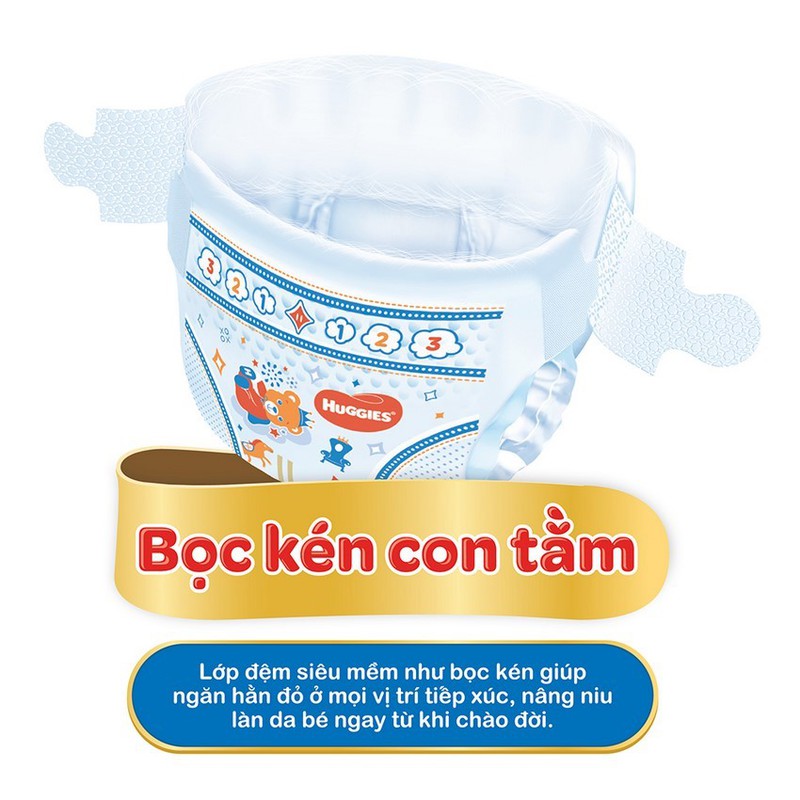 TÃ DÁN HUGGIES SIZE M76, L68, XL62, XXL56 MIẾNG