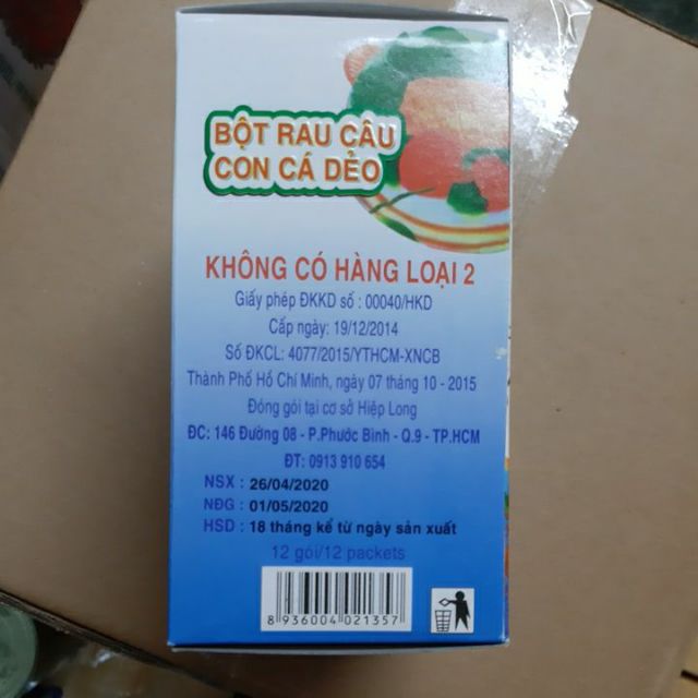 Rau câu cá dẻo Hiệp Long 1 hộp