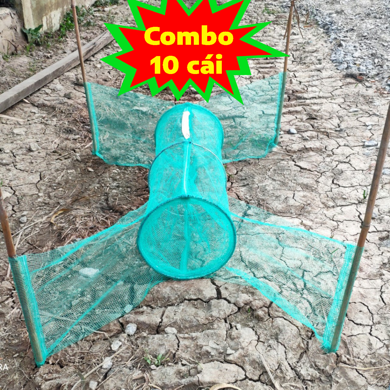 Combo 10 Bẫy Đa Năng Loại Lớn Dùng Bắt Ếch, Cua, Lươn, Cá, Rắn