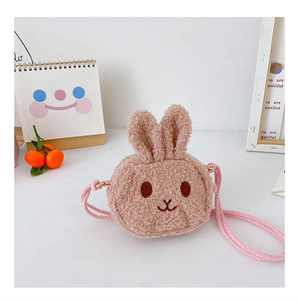 BETTERFORM Casual Bunny Baby Girls Boy Kids Gift Drawstring Bag Sling Bag Plush Shoulder Bag