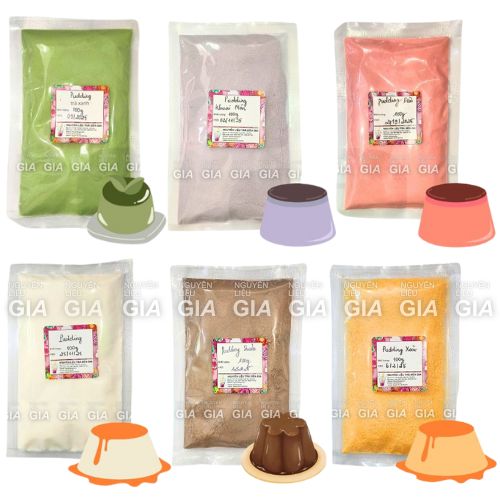 Bột Pudding Việt Nam gói 100g (nhiều vị)