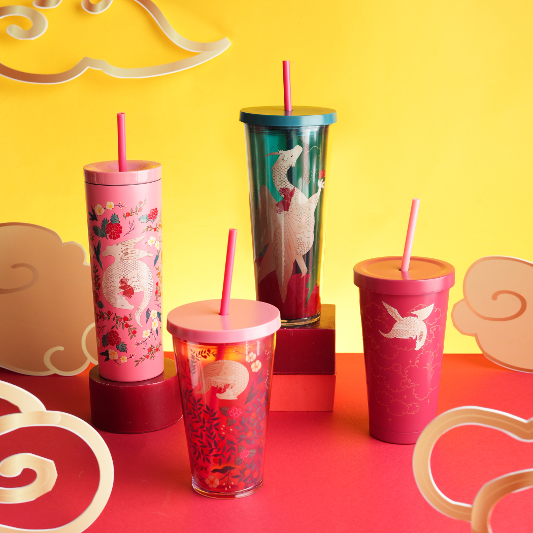 Bình Starbucks Cold Cup 16Oz (473ml) PL DRAGON ASLEEP IN FLOWER N TREE