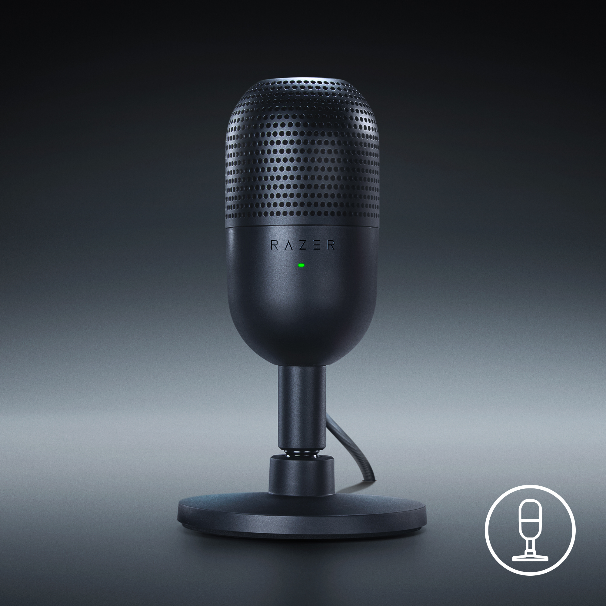 Micro Razer Seiren V3 Mini | Ultra-Compact USB Microphone | Supercardioid | Tap-To-Mute | Giảm Xóc Tích Hợp