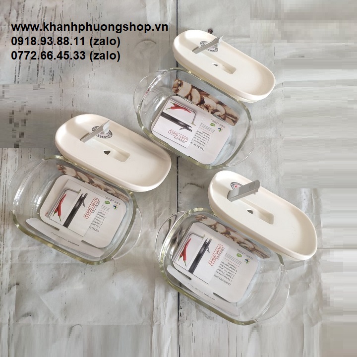 [HCM]bộ hộp cơm thủy tinh lock&lock - bộ hộp đựng cơm lock&lock