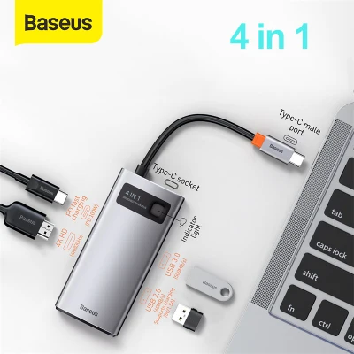NEW丨Baseus USB C HUB to HDMI-compatible VGA USB 3.0 Adapter 9/11 in 1 USB Type C HUB Dock for MacBook Pro Air PD RJ45 SD Card Reader