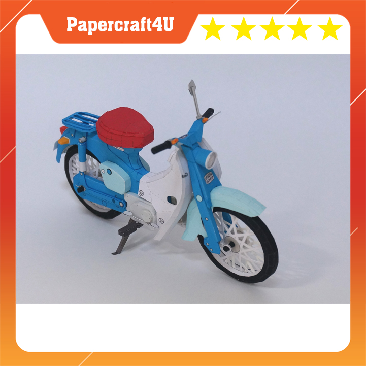 Mô hình giấy xe máy Honda C100 Super Cub cổ điển