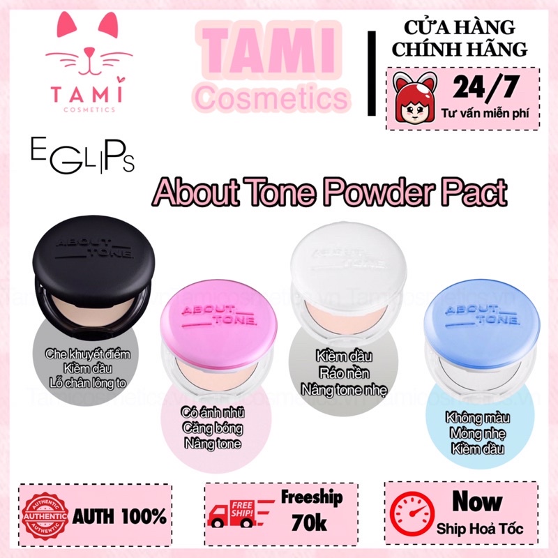 Phấn Phủ Nén Eglips About Tone Powder Pact