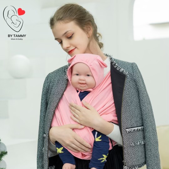 Địu vải sling Tammy-[CẢI TIẾN 1]- Trợ lực cột, chỉnh size