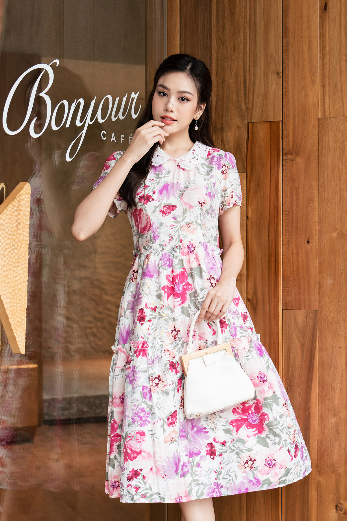 Đầm Maxi Lamer Cổ Ren L63M23H027