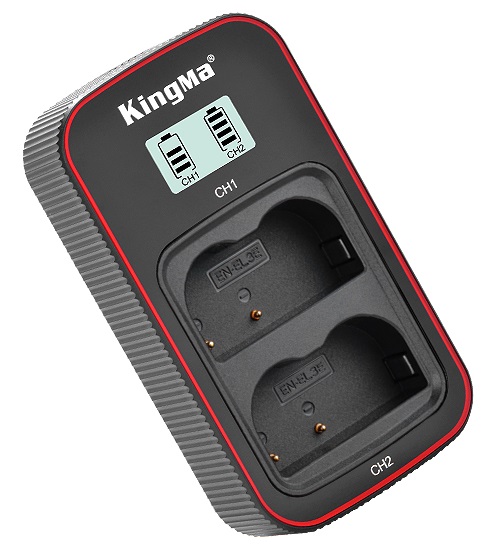 Sạc đôi Kingma EN-EL3E có vạch hiển thị