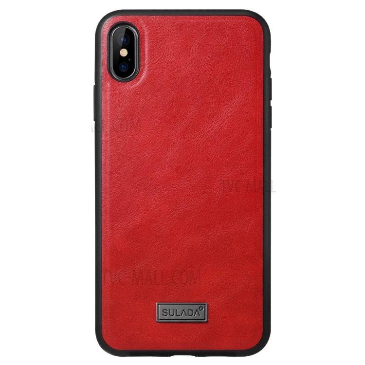 Sulada vintage leather soft silicone back case cover for iphone x, xs 5.8 inch