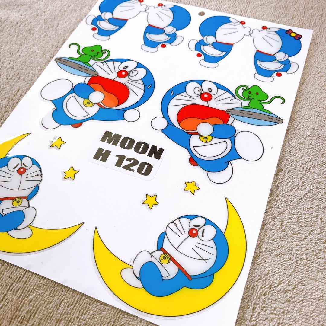 [MÈO DOREMON THẦN KỲ] TEM TẤM LOGO DOREMON MÈO MÁY NHIỀU MÀU SIÊU HOT THẢ GA TRANG TRÍ (DOREMON CƯỠI MẶT TRĂNG)