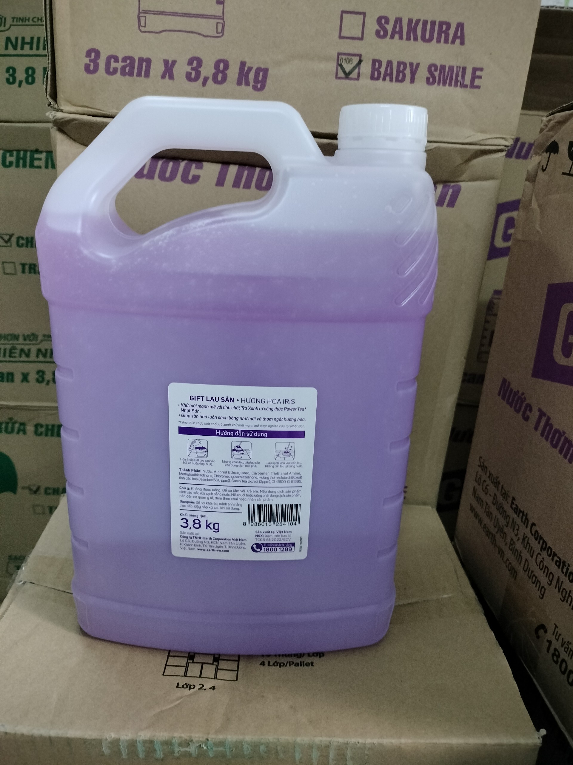 Nước lau sàn Gift 3.8 kg hương IRIS