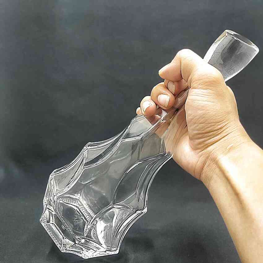 Glass bottle 500ML – PINE TREE shape – solid cap - 1 bottle (C13 pattern)