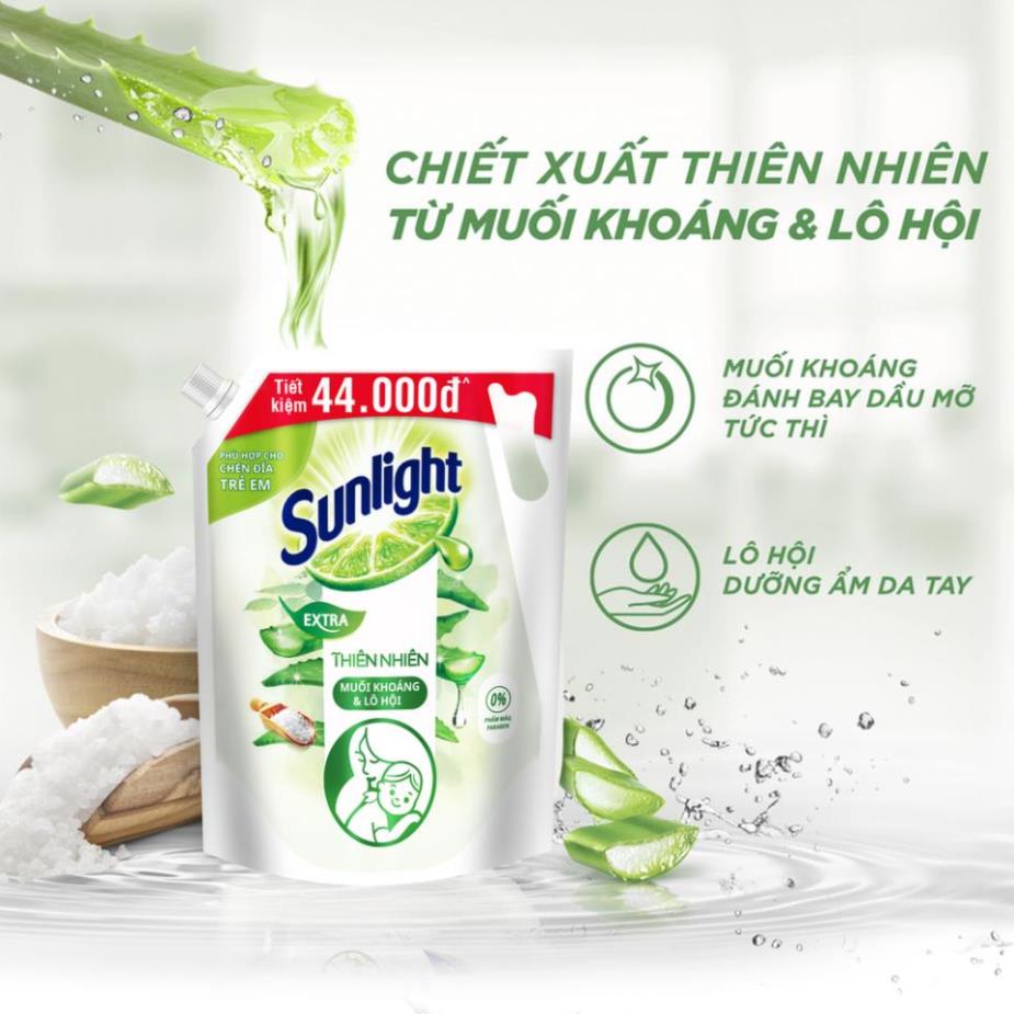 Nước Rửa Chén Bát Thiên Nhiên Sunlight (2.1Kg/3.4Kg)