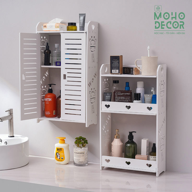 Tủ treo nhà tắm WC 2 tầng chống nước, chống mối mọt