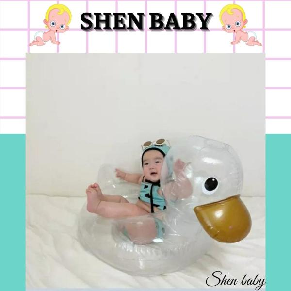 Phao bơi trong suốt hình vịt đáng yêu cho bé tập bơi Shen baby PB04
