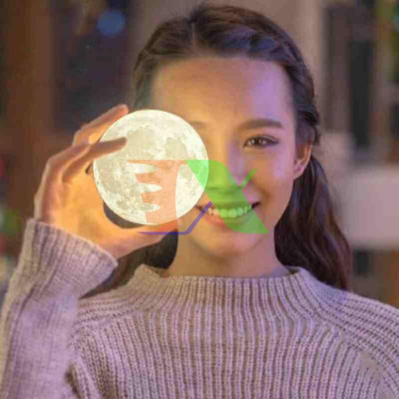 Nightlight Moon moon light 3D, 16 color remote control, decoration lamp moon light 3D, nightlight for baby, lamp gift interesting, lamp Moon