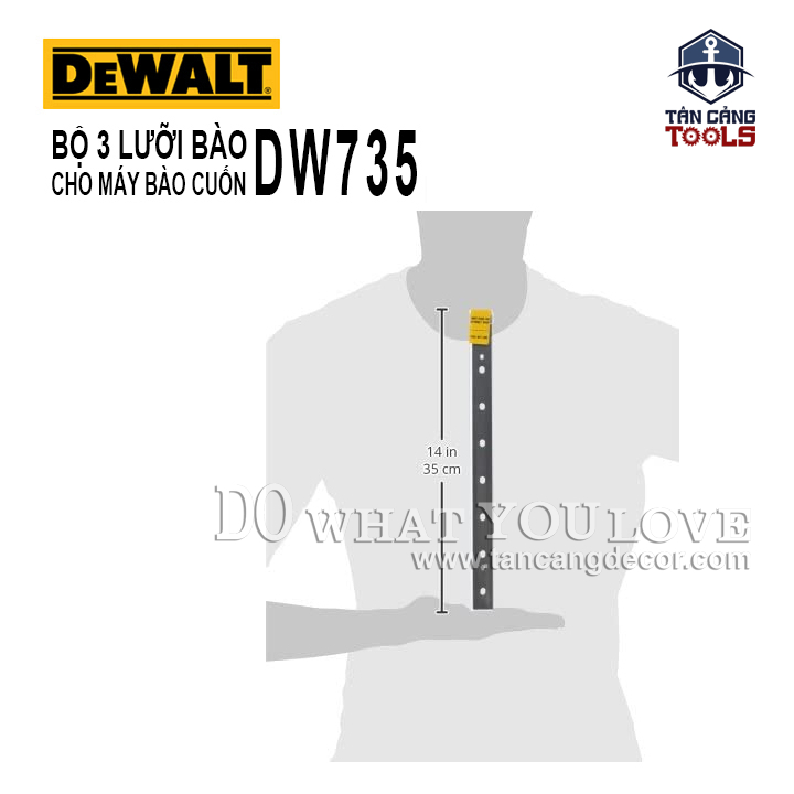 Bộ 3 Lưỡi Bào Cho Máy Bào Cuốn DeWalt DW735