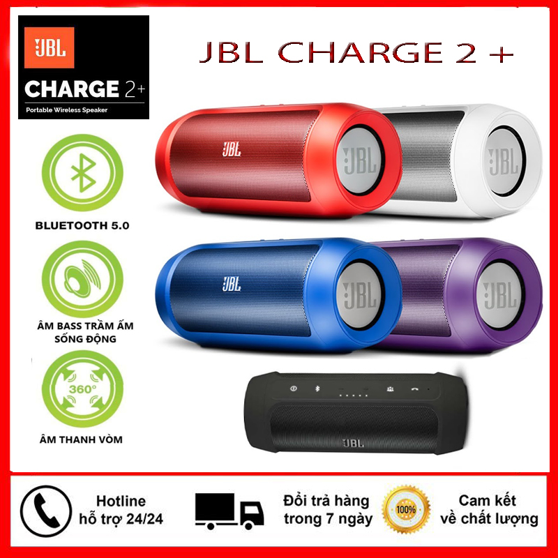 Loa Nghe Nhạc Hay, Loa Bluetooth Siêu Trầm, Loa Bluetooth JBL Charge 2+ Âm Thanh Sống Động Nghe Nhạc Cực Hay