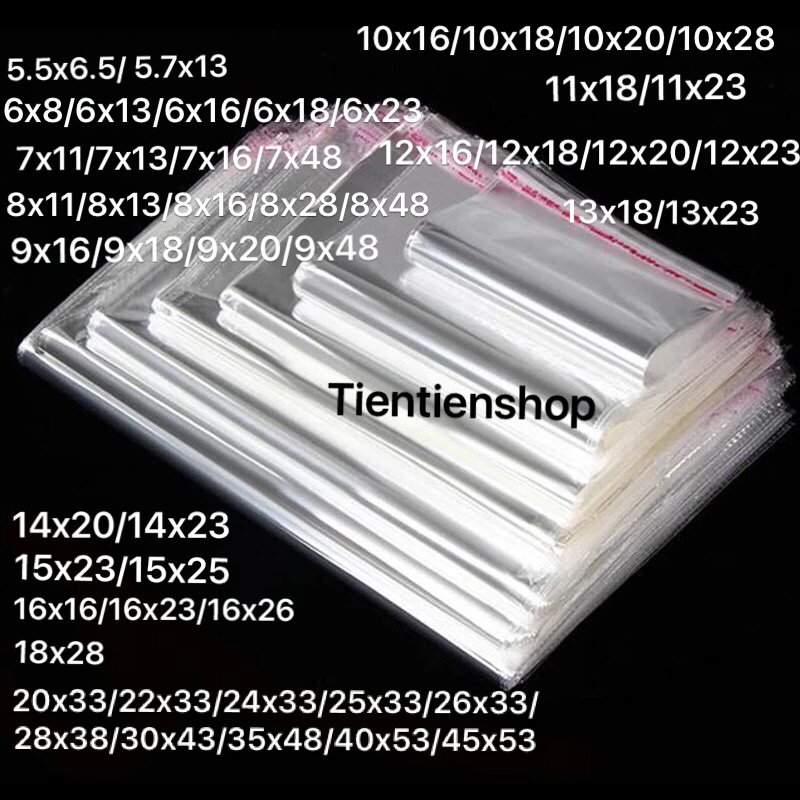 1kg túi bóng kính opp dán miệng ( khách chat để chọn size)
