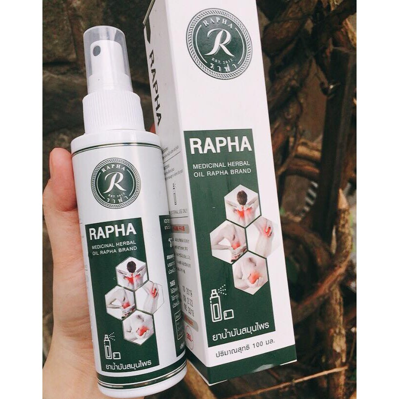 (HCM)Dầu Xịt Xoa Bóp, Đau Nhức Thảo Dược Rapha Thái Lan 100ml