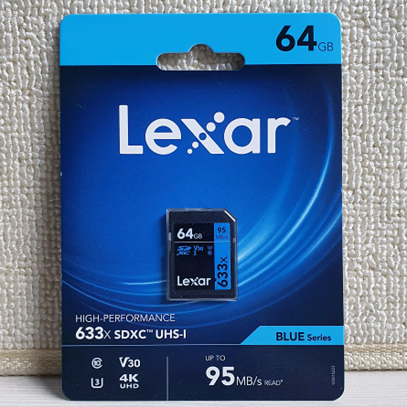 Thẻ nhớ máy ảnh SDXC Lexar 633x 64GB UHS-I U3 V30 đọc 90MB/s ghi 45MB/s (xanh) Nhất Tín Computer