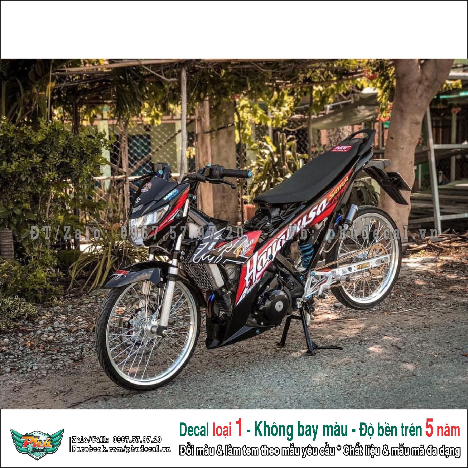 Tem rời satria hayabusa đỏ đen