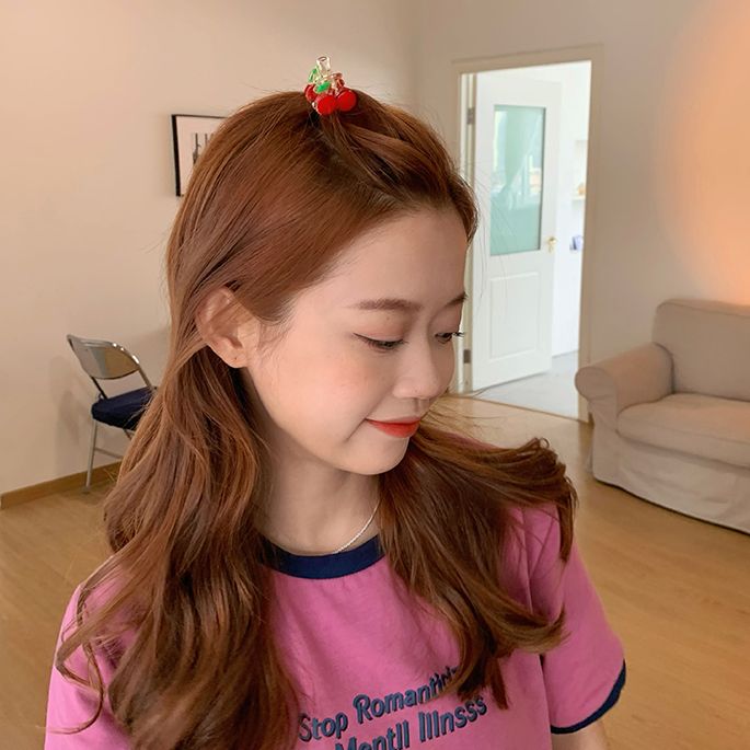 [LIN] Kẹp Tóc Kẹp Mái Hình Cherry Dễ Thương