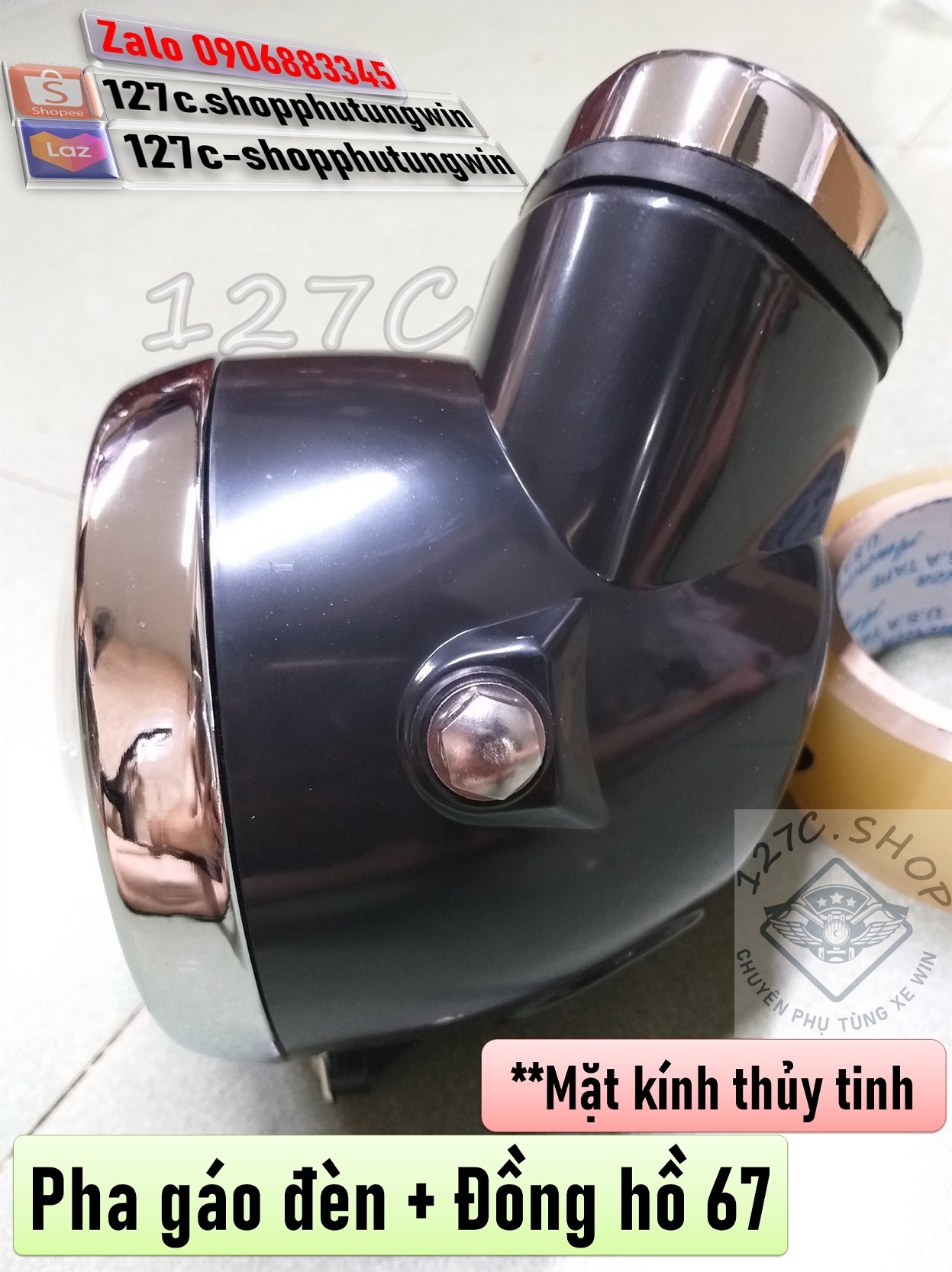[HCM] Đầu đèn 67 / Pha gáo đèn 67 / Đồng hồ 67 (Đen hoặc Đỏ)