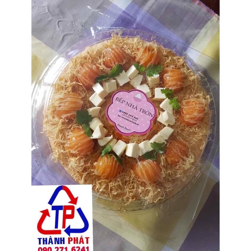 [HCM] 50 Hộp đựng bánh bông lan 25cm - Hộp nhựa đựng bánh H29 - hộp nhựa đựng bánh Bông Lan