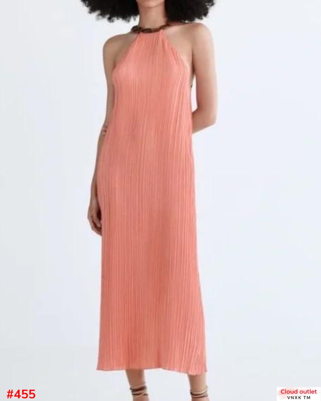 Dress suông Zara neck camisole pleated-sponge cloth-fashion female vnxk