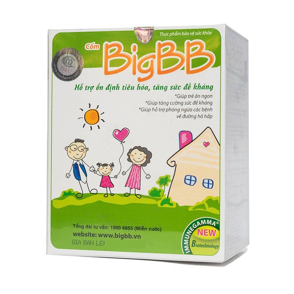 Cốm BigBB xanh - Hỗ trợ giúp trẻ ăn ngon, tăng sức đề kháng (16 GÓI)