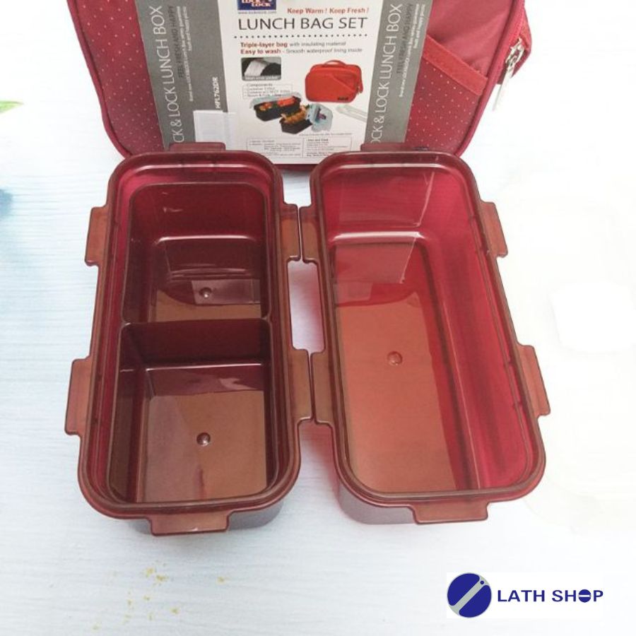 Bộ hộp cơm Lock&Lock HPL762DR -Màu đỏ