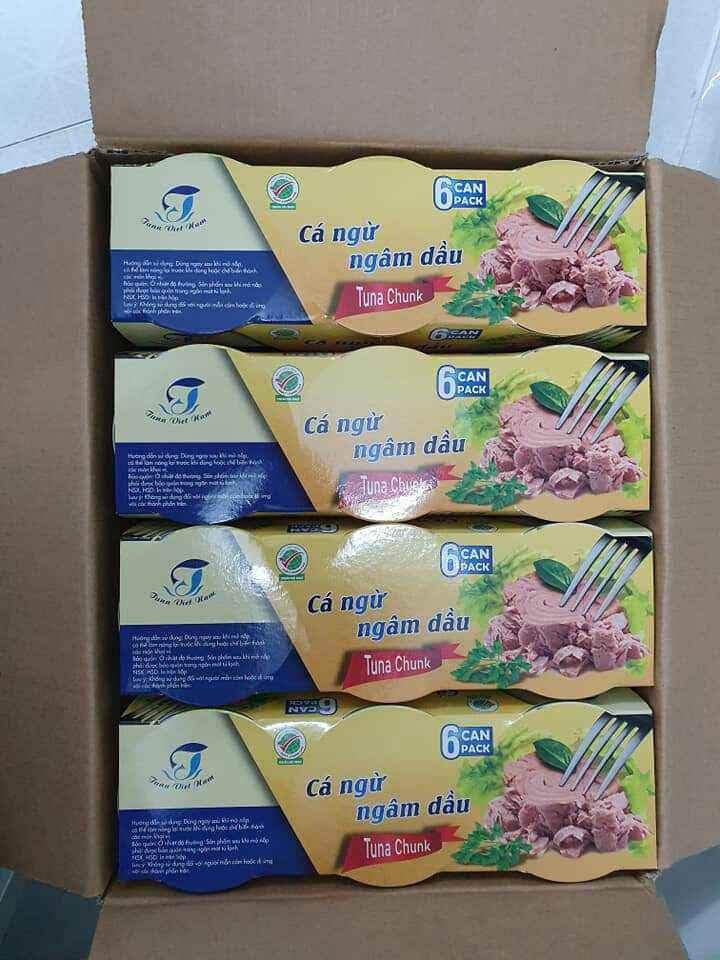Combo 1 thùng (48 lon) cá ngừ ngâm dầu (khối) 160g