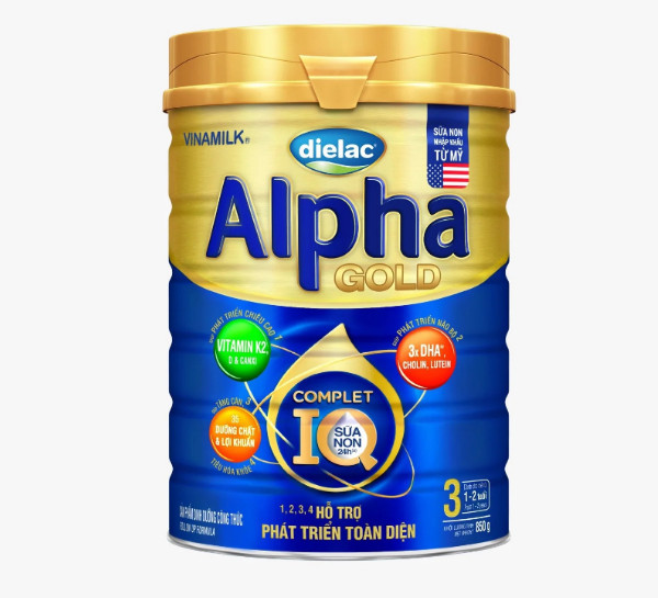 Sữa bột vinamilk dielac alpha gold iq 3 850g.