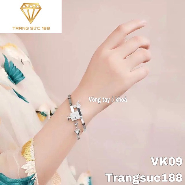 Vòng lắc tay ổ chìa khoá nam nữ vk09 thiết kế tinh xảo mang lại vẻ lộng lẫy và sang trọng quý phái