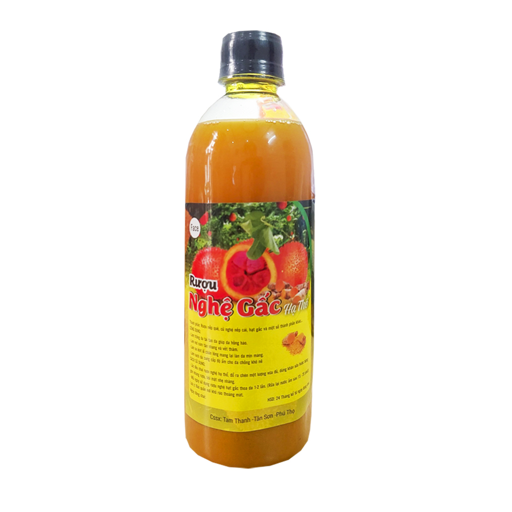 Rượu Nghệ Gấc Hạ Thổ Thoa Mặt 500ml
