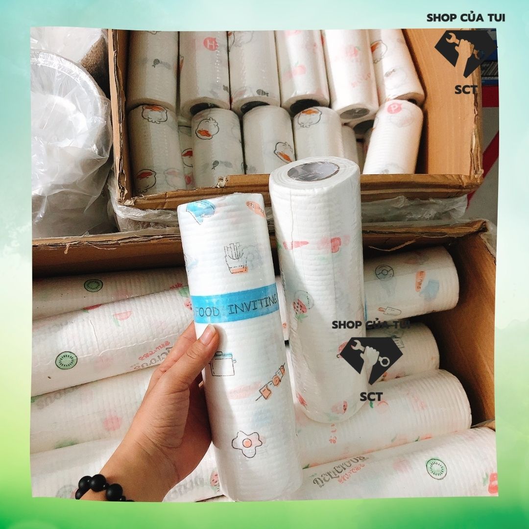 Cuộn Khăn giấy lau đa năng size 20cm - 25cm