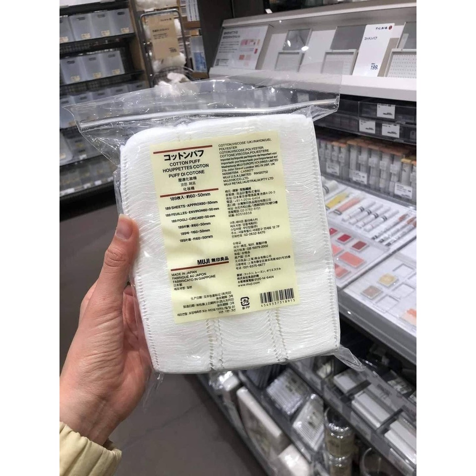 Muji - Bông tẩy trang 189 miếng