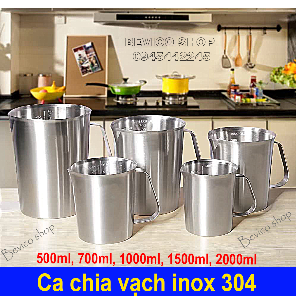 Cup 304 stainless steel split bar 500ml/700ml/1000mL/1500ml/ 2000ml