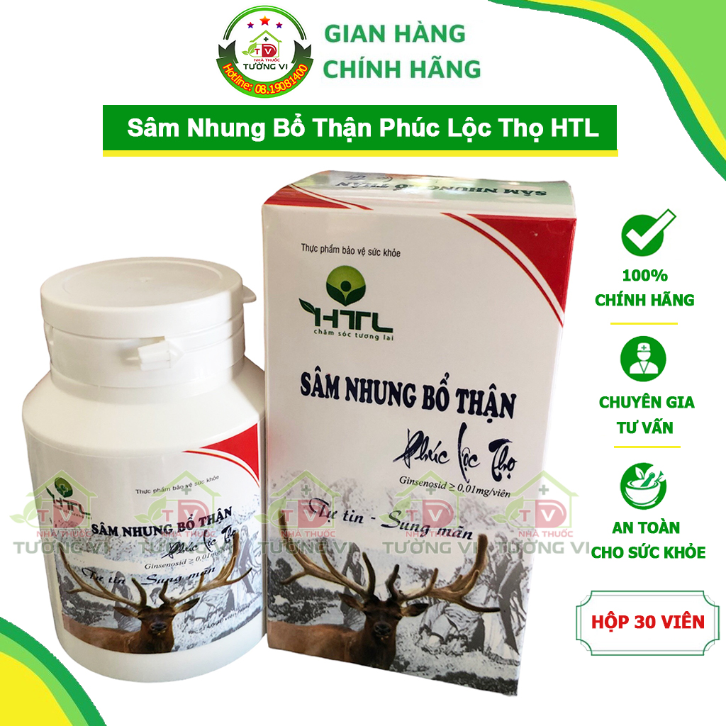 Sâm Nhung Bổ Thận Phúc Lộc Thọ Hoàng Thăng Long HTL - Giúp bổ thận tráng dương, bồi bổ khí huyết